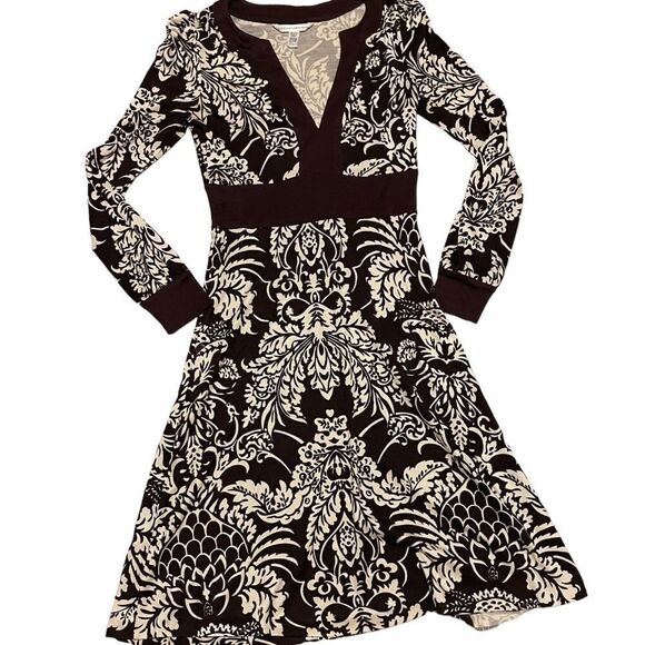Diane Von Furstenberg Black & White Patterned Dress - Picture 1 of 4